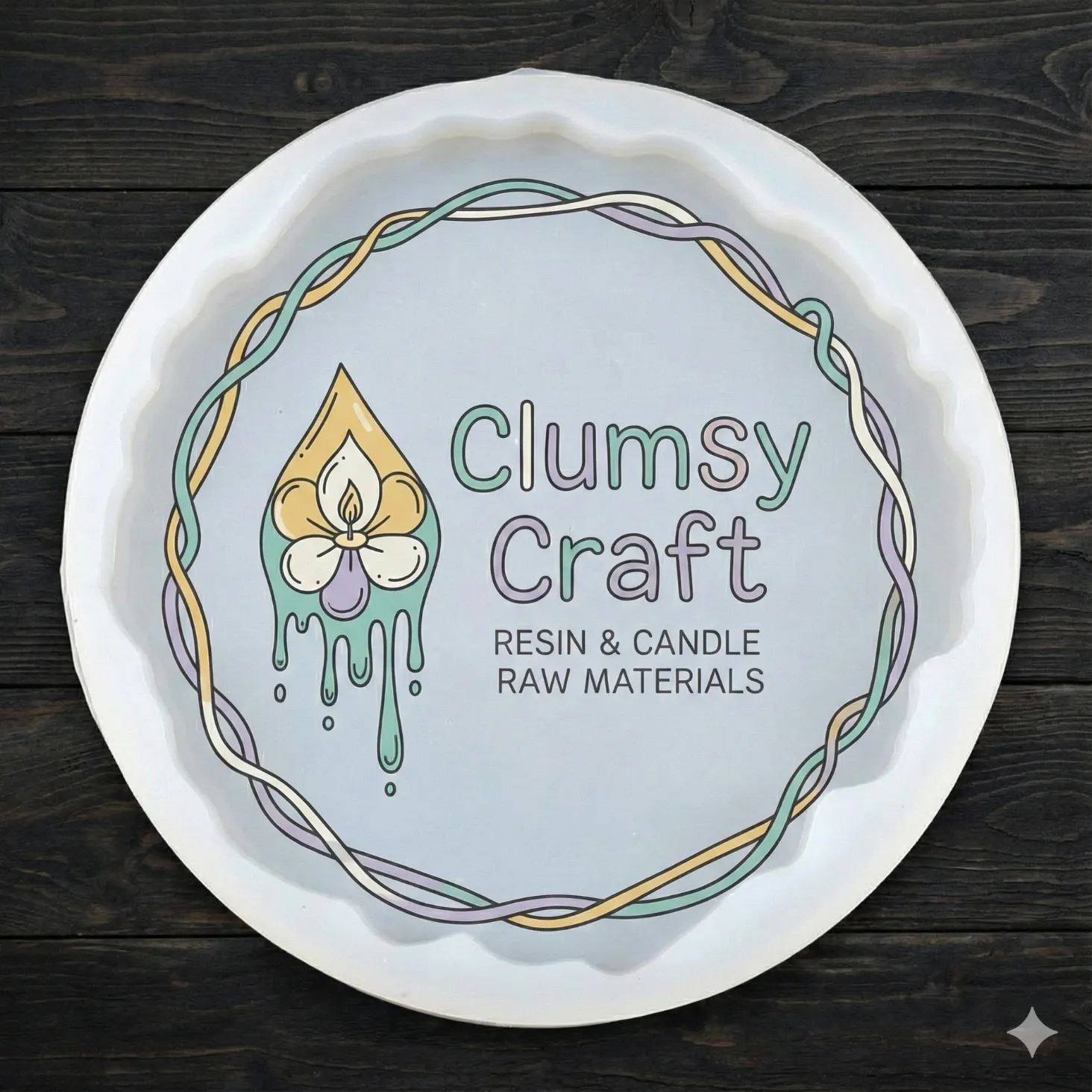 3 Inch (3") Round Agate Coaster Mould