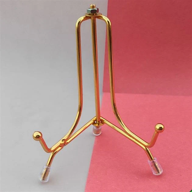 Folding Electro Plated Metal Stand 4 inch