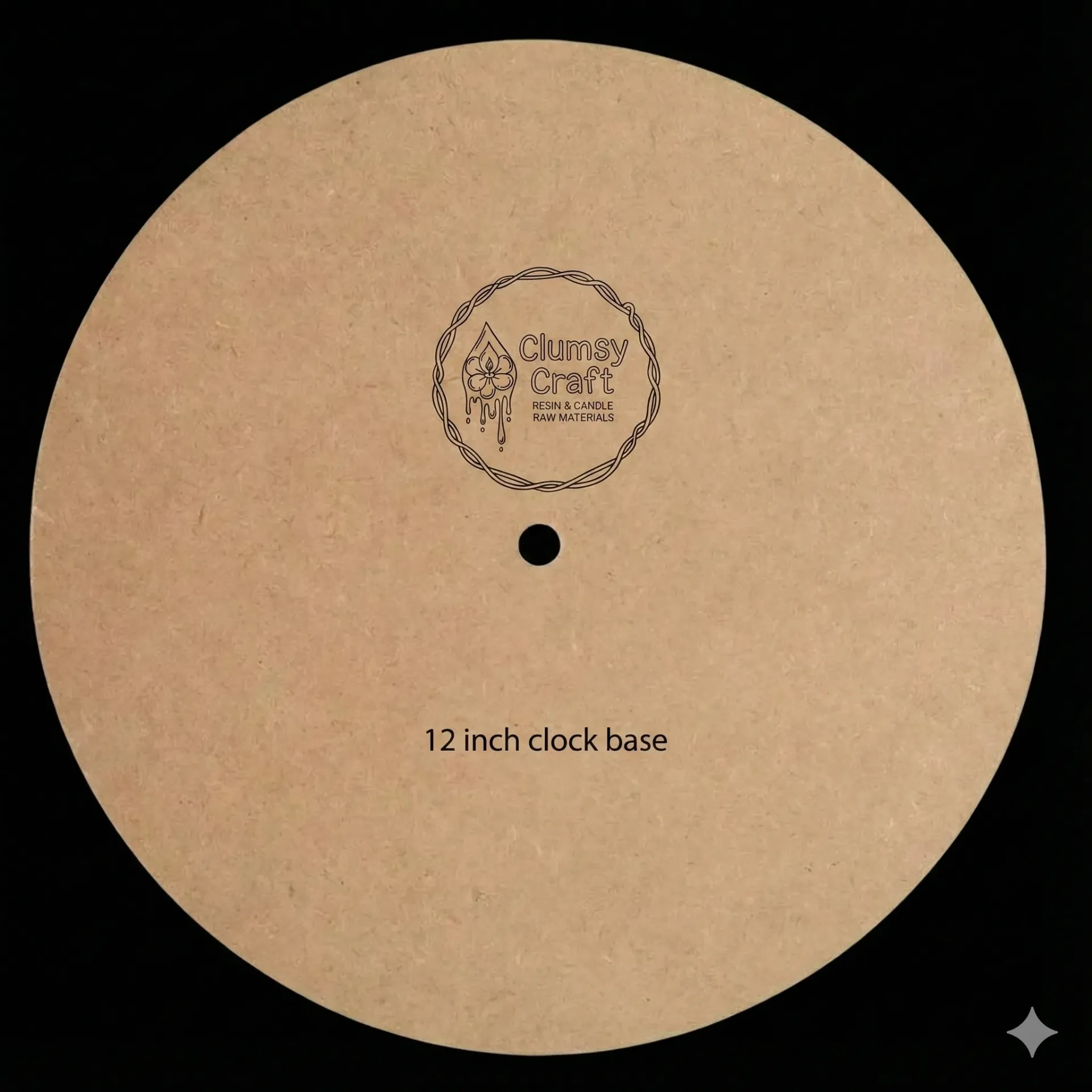 Clock MDF Base for 12 Inch (12")